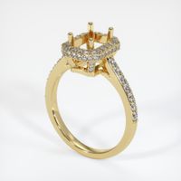 18K Yellow Gold Pave Ring Setting Video