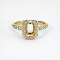18K Yellow Gold Pave Ring Setting Image