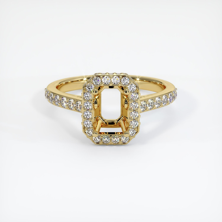 18K Yellow Gold Pave Ring Setting