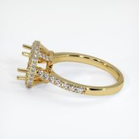 18K Yellow Gold Pave Ring Setting Image