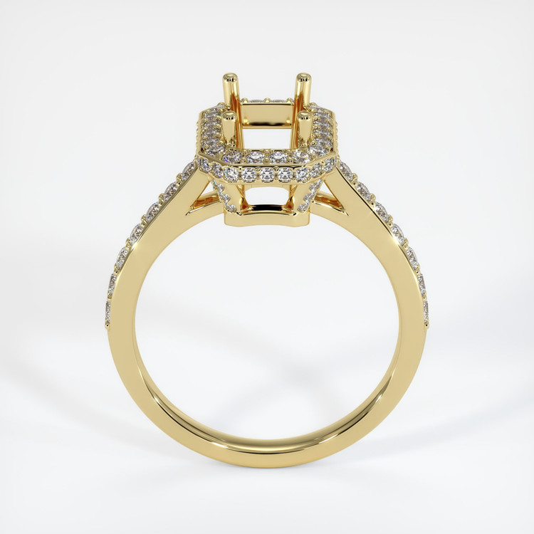 18K Yellow Gold Pave Ring Setting