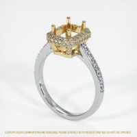 14K Yellow & White Pave Ring Setting Video