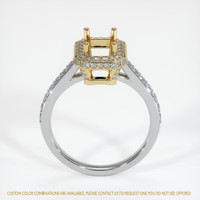 14K Yellow & White Pave Ring Setting Image
