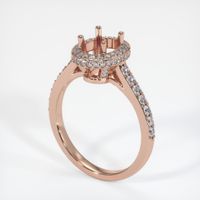 14K Rose Gold Pave Ring Setting Video