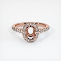 14K Rose Gold Pave Ring Setting Image