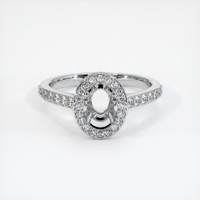 Silver Pave Ring Setting Image