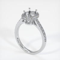 10K White Gold Pave Ring Setting Video