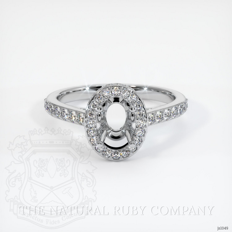 10K White Gold Pave Ring Setting