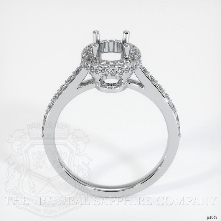 10K White Gold Pave Ring Setting