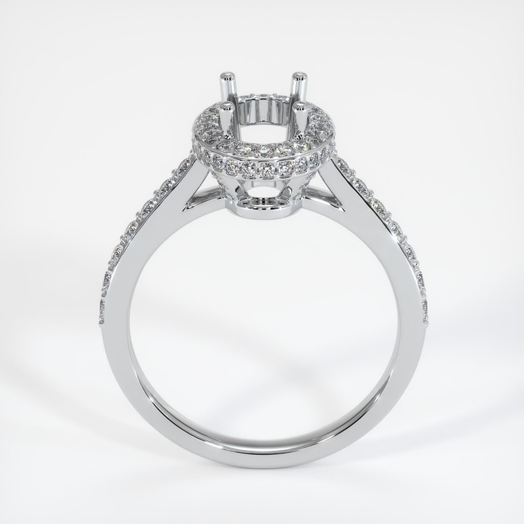 10K White Gold Pave Ring Setting