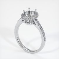 18K White Gold Pave Ring Setting Video