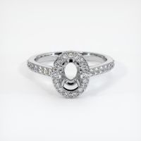 18K White Gold Pave Ring Setting Image