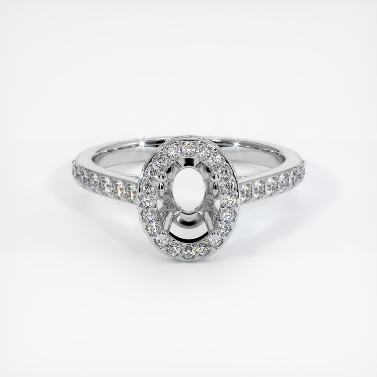 18K White Gold Pave Ring Setting