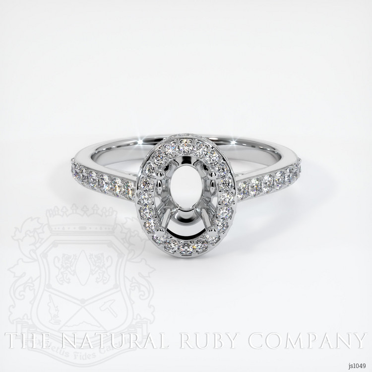 18K White Gold Pave Ring Setting