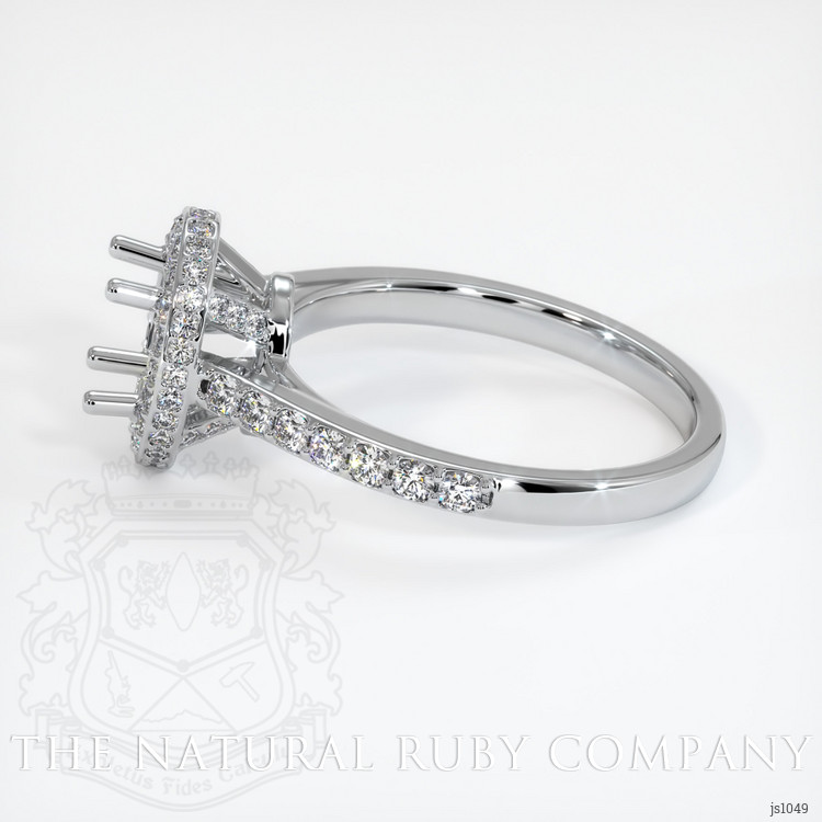18K White Gold Pave Ring Setting