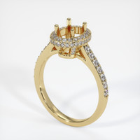 10K Yellow Gold Pave Ring Setting Video