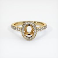 14K Yellow Gold Pave Ring Setting Image