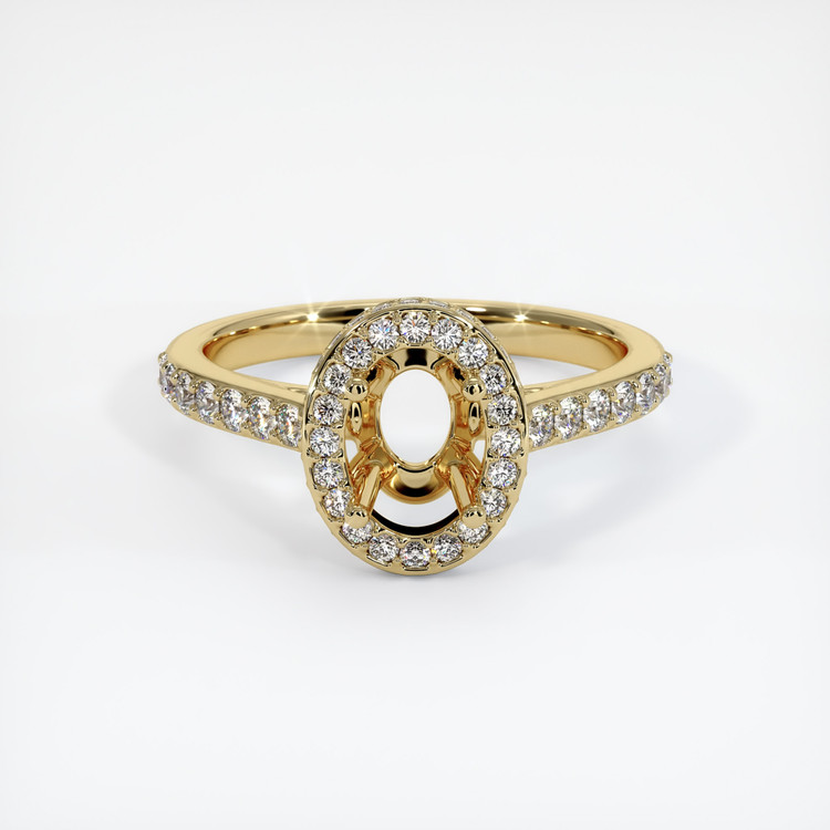 14K Yellow Gold Pave Ring Setting