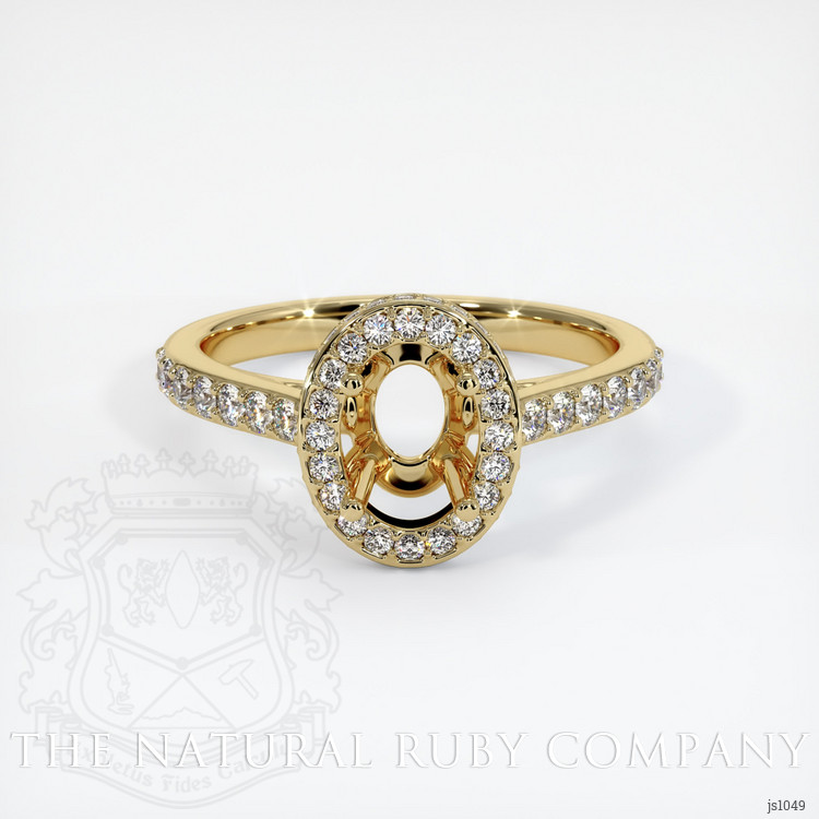 14K Yellow Gold Pave Ring Setting