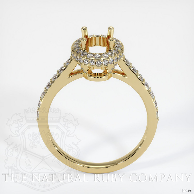 14K Yellow Gold Pave Ring Setting
