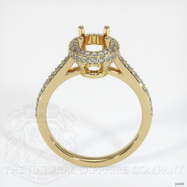 14K Yellow Gold Pave Ring Setting