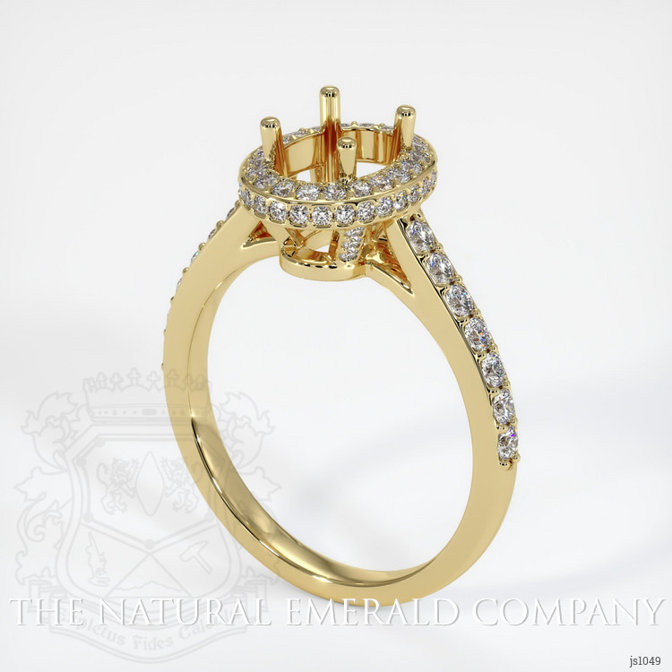 18K Yellow Gold Pave Ring Setting