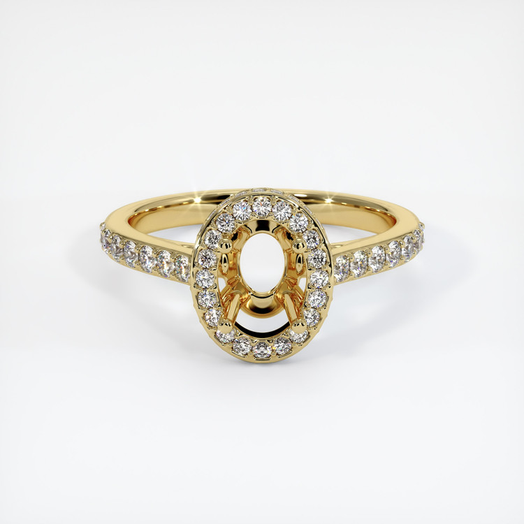 18K Yellow Gold Pave Ring Setting