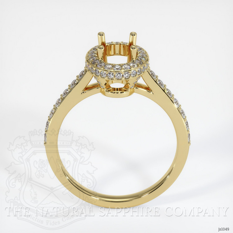 18K Yellow Gold Pave Ring Setting
