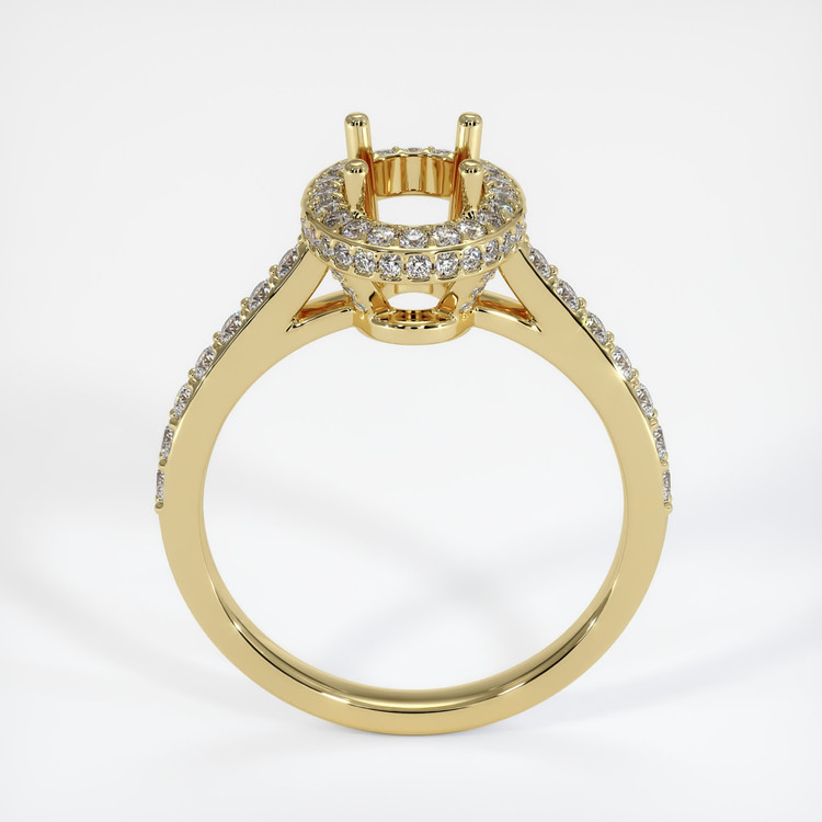 18K Yellow Gold Pave Ring Setting
