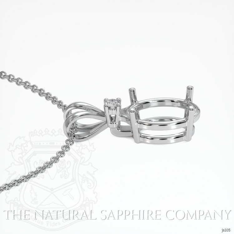 Platinum 950 Accent Stones Pendant Setting