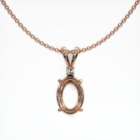 14K Rose Gold Accent Stones Pendant Setting Video