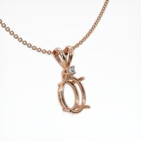 14K Rose Gold Accent Stones Pendant Setting Image