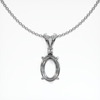 10K White Gold Accent Stones Pendant Setting Video
