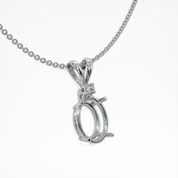 10K White Gold Accent Stones Pendant Setting Image