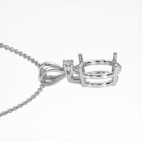 10K White Gold Accent Stones Pendant Setting Image