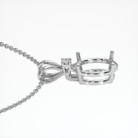 14K White Gold Accent Stones Pendant Setting Image