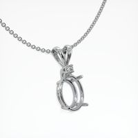 18K White Gold Accent Stones Pendant Setting Image