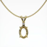 10K Yellow Gold Accent Stones Pendant Setting Video