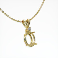 10K Yellow Gold Accent Stones Pendant Setting Image