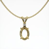 14K Yellow Gold Accent Stones Pendant Setting Video