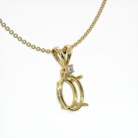 14K Yellow Gold Accent Stones Pendant Setting Image