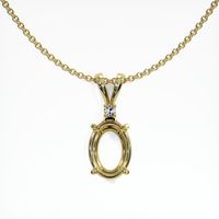 18K Yellow Gold Accent Stones Pendant Setting Video