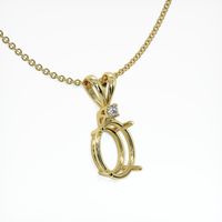 18K Yellow Gold Accent Stones Pendant Setting Image