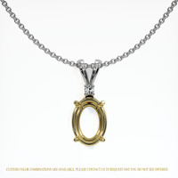 14K Yellow & White Accent Stones Pendant Setting Video