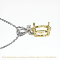 14K Yellow & White Accent Stones Pendant Setting Image