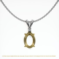 18K Yellow & White Accent Stones Pendant Setting Video