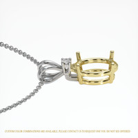 18K Yellow & White Accent Stones Pendant Setting Image