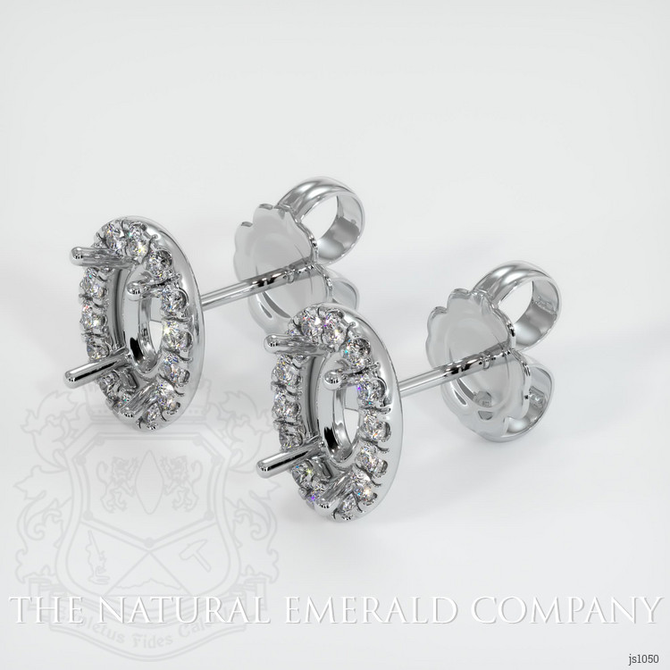 Platinum 950 Pave Earring Setting
