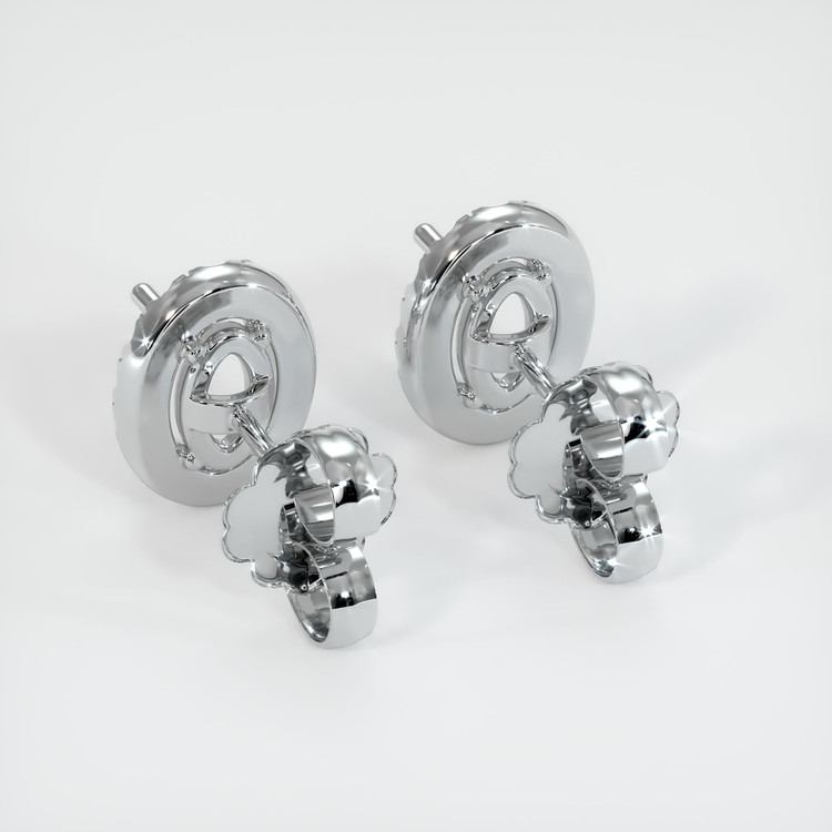 Platinum 950 Pave Earring Setting