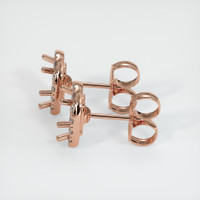14K Rose Gold Pave Earring Setting Image